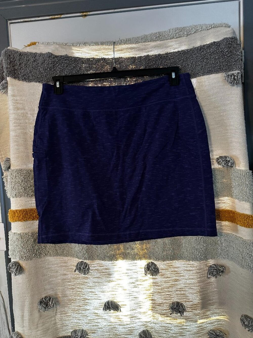 Duluth Trading Co Purple Skort Zip Pocket Stretch Skirt Women’s Size XL
